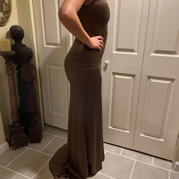 Vintage Satin Badgley Mischka Satin Gown - Picture 2 of 11